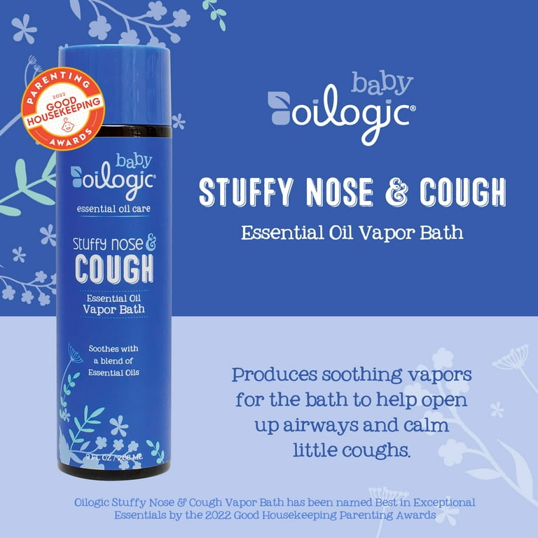 Oilogic Stuffy Nose Cough Essential Oil Vapor Bath for Baby 9 oz