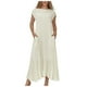 thumbnail image 1 of Vestido largo sin mangas plisado de poliéster para mujer - Cuello redondo, informal - Verano - Tallas S-XXXL, 1 of 4