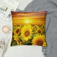 thumbnail image 2 of Shiartex Sunflowers Sunset Sky Fashion Style Dirt-Resistant Throw Pillow Covers for Couch Sofa Bed Living Room Bedroom Pillowcase Autumn Season Zipper Closure 1 Piece 20x20in, 2 of 5
