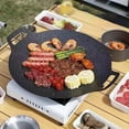 Tbslaqlo RounNon Stick Pan Korean Grill Pan For /Electric Stove Top