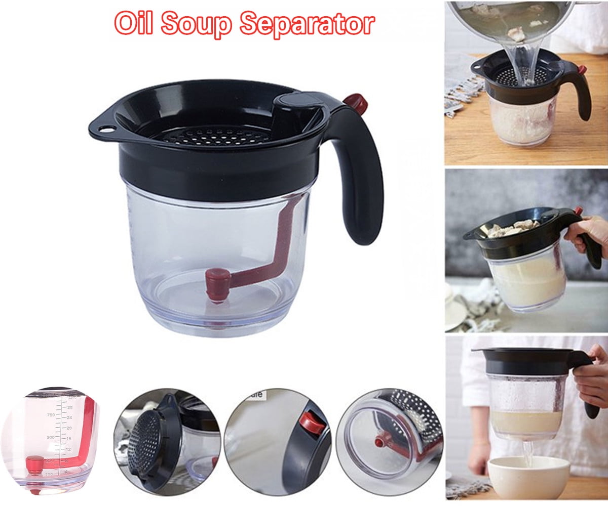 Gravy Fat Separator,Good Grease Oil Separator for Home Kitchen Cooking Tools Professional Grade Grease and Oil Strainer Gravy Fat Separator Jug 