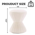 thumbnail image 2 of Leumius Velvet Ottoman,Upholstered Vanity Stool Chair,Sturdy Round Footstool for Makeup, Living Room, Bedroom, Entryway,Beige, 2 of 8