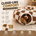 thumbnail image 5 of Dachshund Tunnel Bed, 3 in 1 Foldable Plush Burrow Pet Cave，Purple, 5 of 7