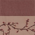 thumbnail image 3 of Berry Vine Gingham Barn Red and Nutmeg 72" x 24" Lined Cotton Curtain Tiers by Primitive Home Decors, 3 of 3