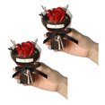 thumbnail image 1 of Mini ramo de rosas falsas hecho a mano, girasol artificial, decoración floral, aniversario, cumpleaños, regalo romántico para mujeres, esposas y madres., 1 of 8