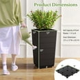 thumbnail image 3 of Costway 23" Tall Planter Set of 2 for Indoor/ Outdoor Use Large Self-Watering Plant Pot Brown, 3 of 10