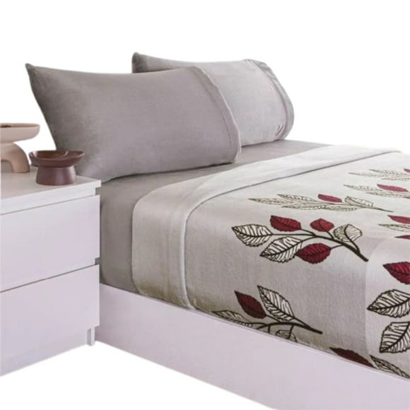 Juego Sábana Invernal Ainara King Size Poliéster Concord