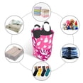 thumbnail image 5 of XMXY Pink Freedom Rectangular Laundry Basket Organizer,Collapsible Tall Clothes Hampers for Laundry with Handles, 5 of 6