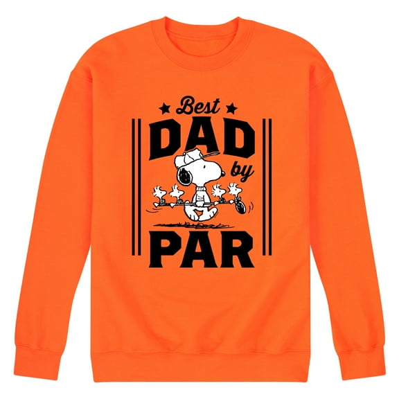 Peanuts - Best Dad By Par - Men's Crew Neck Fleece Pullover