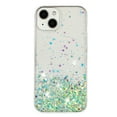 thumbnail image 3 of Designed for iPhone 14 Bling Glitter Case Glow in The Dark Funny Moving Liquid Shiny Sparkle Flowing Quicksands Waterfall Noctilucent Fluorescent for Women Girls Case,Green, 3 of 5