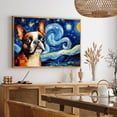 thumbnail image 5 of Boston Terrier Dog Canvas Van Gogh Starry Night Wall Art Gifts Canvas Wall Art Frame Music Artist Customized Canvas Framed Photo Art Work For The Bedroom(Gifts For Dog Lover ), 5 of 6