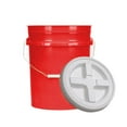 thumbnail image 2 of Cubo apilable a prueba de fugas, portátil, multifunción, 20 l, contenedor de almacenamiento de alimentos con tapa para lavado de coche, camping, uso Rojo, 2 of 10