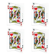 Beistle 4-Pack 3-D PriNst Playing Card Centerpieces, Table Decorations for Casino Themed Parties & Gatherings, Game Night Decorations with Poker Cards, 12”