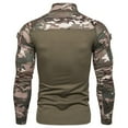 thumbnail image 3 of FRSASU Men Tops Clearance Men Outdoor Fitness Camouflage Long Sleeve Zipper Pocket Stretch T-Shirt Tops, 3 of 4