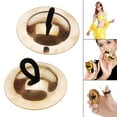thumbnail image 4 of 2 Pieces Belly Cymbal Children Party Finger Cymbals Dancer Costume Music Golden, 4 of 8