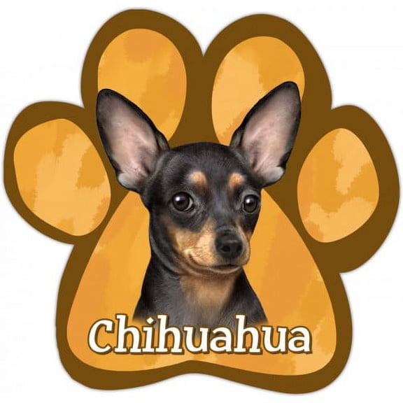 Black Chihuahua Paw Print Magnet