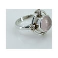 thumbnail image 7 of Navya Craft Rose Quartz Checker Round 925 Sterling Silver Handmade Women Statement Ring Size 4.0, 7 of 7
