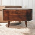 thumbnail image 2 of Artisan Furniture Solid Wood Curved Chestnut Blanket Box, 2 of 10