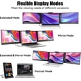 thumbnail image 4 of AEEZO 14Inch 1080P IPS Laptop Screen Extender | 280° Rotatable Portable Monitor, Plug & Play, Fits 13-17.3" Laptops, Compatible with Windows/Mac/Android/Chrome(Type-C/USB Interfaces, Requires DP), 4 of 9