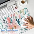 thumbnail image 4 of Long Mouse Pads for Desk,Pioneer Flower Floral Print Pattern Desk Mats on Top Of Desks, Desk Mouse Pad Extra Large with 3mm Non-Slip Base and Stitched Edge for Gaming,Office,Work,Home 31.5"x11.8", 4 of 6