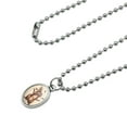 thumbnail image 2 of Squirrel Juggling His Nuts Crazy Funny Antiqued Oval Charm Pendant with Chain, 2 of 4