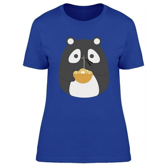 Baby Panda Eating Ramen T-Shirt Women -Image by Shutterstock, Female Medium