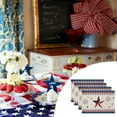 thumbnail image 2 of Dmlowu 4th of July Decorations Placemats Heat Proof Table Mats Memorial Day Decorations Non Slip Outdoor Placemats for Restaurants Dining Table Party Travel, 2 of 6