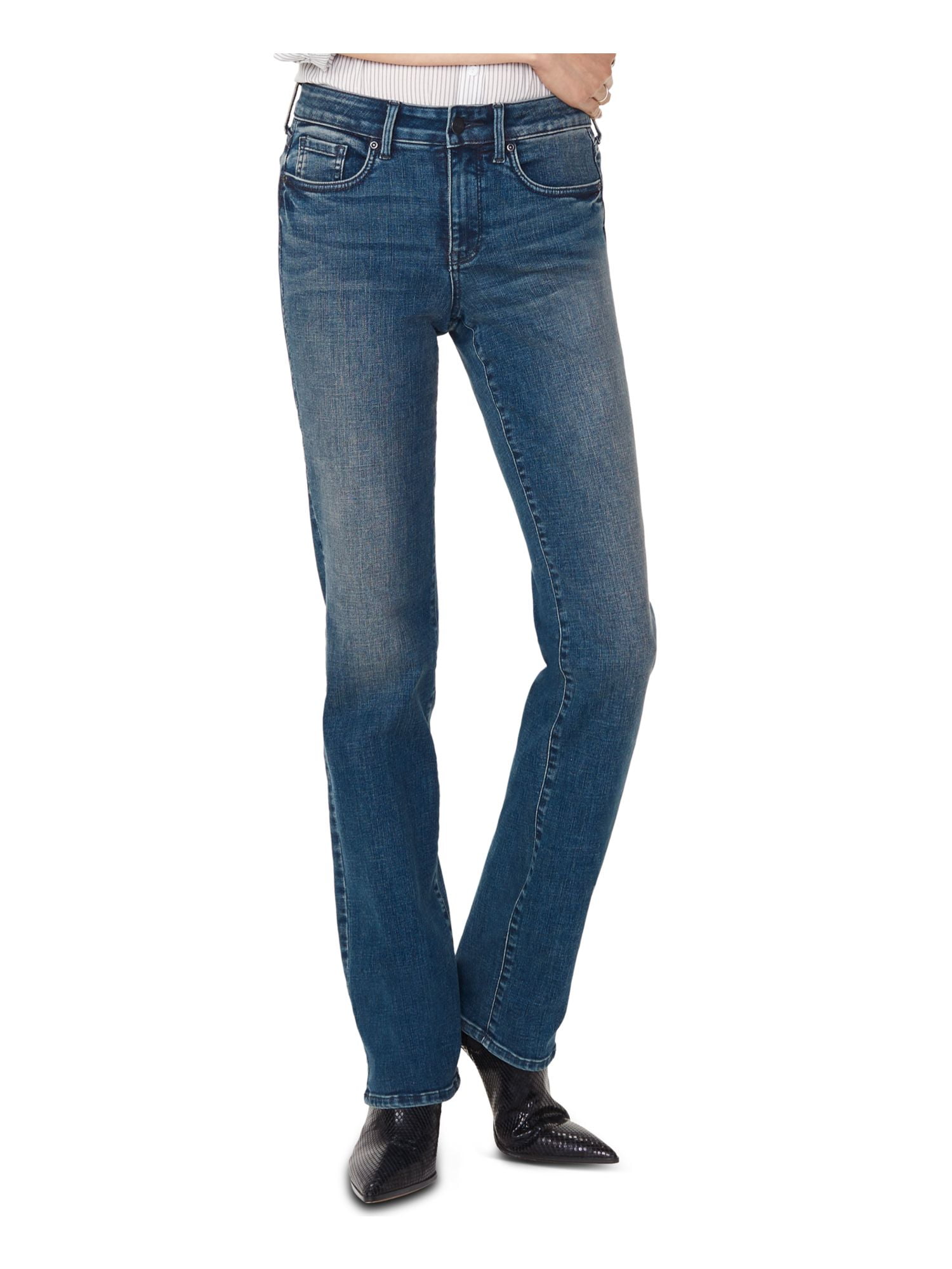 NYDJ Womens Blue Straight leg Jeans 0 - Walmart.com
