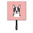 thumbnail image 2 of Carolines Treasures BB1203SH4 Checkerboard Pink Boston Terrier Leash & Key Holder, 2 of 2