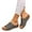 Gray, variant on Fnooota Womens Slide Sandals , Party Summer Slip On Open Toe Wedge Slides Brown Size 8