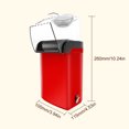 thumbnail image 2 of Generic Compact Electric Hot Air Popcorn Maker for Home Use, Mini Popcorn Machine with 1200W Power, Spherical Corn Popper, 110V, White/Black, EU/US Plug Options, 2 of 7