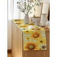 thumbnail image 5 of Table Runner 72 Inches Long for Kitchen Dining, Sunflower Dresser Scarf Farmhouse, Dining Table Decorations for Wedding/Parties, Yellow Flowers Elegant Pastoral Botanical 18 x 72 In, 5 of 8