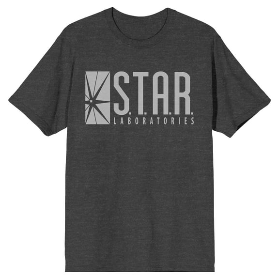 Flash TV Show Star Laboratories Logo Men's Charcoal Heather T-shirt-Large