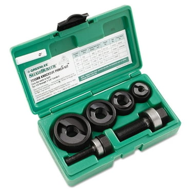 Greenlee Hole Punch Set, 10 Piece,10,12 ga. Steel 7235BB