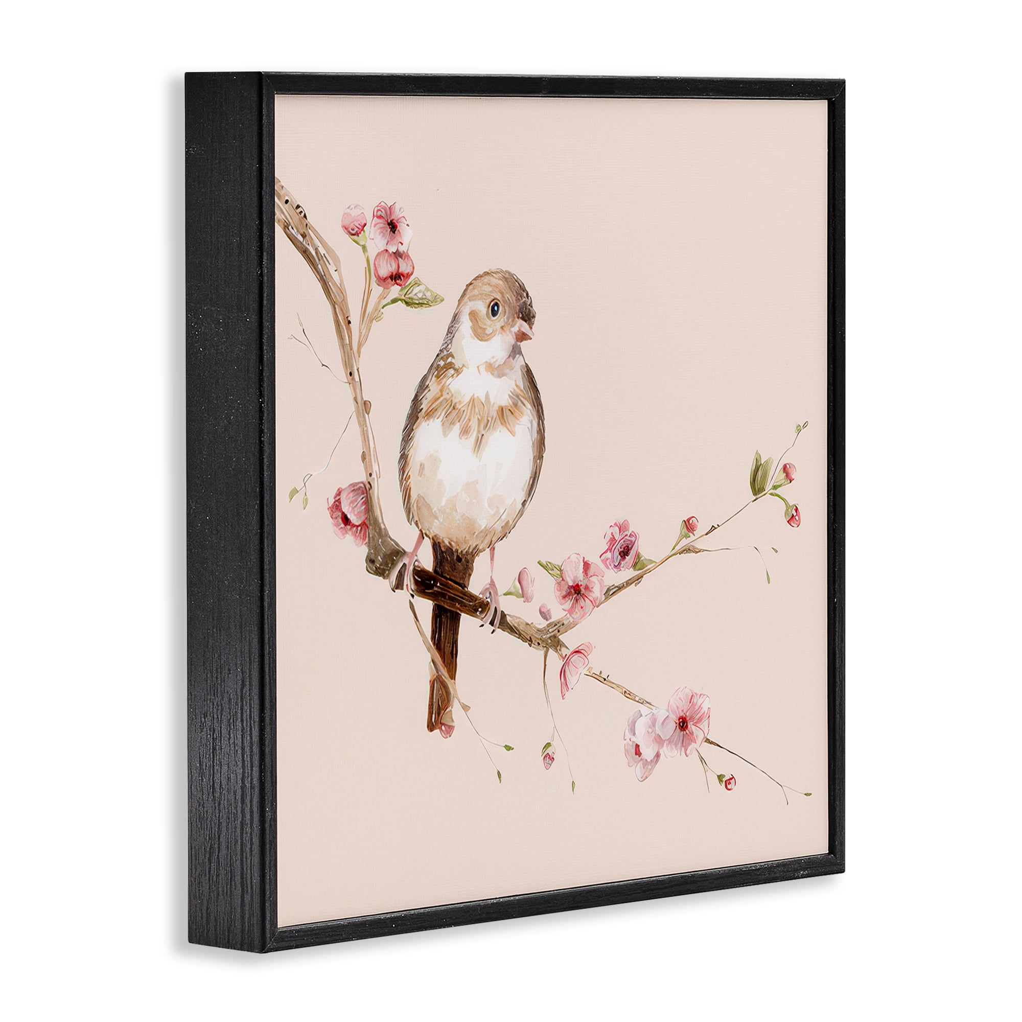 Sweetest Brown Bird Black Framed Giclee Art, design by Lisa Wehmeyer