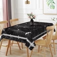 thumbnail image 5 of Tchckioa Halloween Spider Web Black Tablecloth,Waterproof Oil-resistant Table Cover for Kitchen Dining(60x84 Inch), 5 of 6