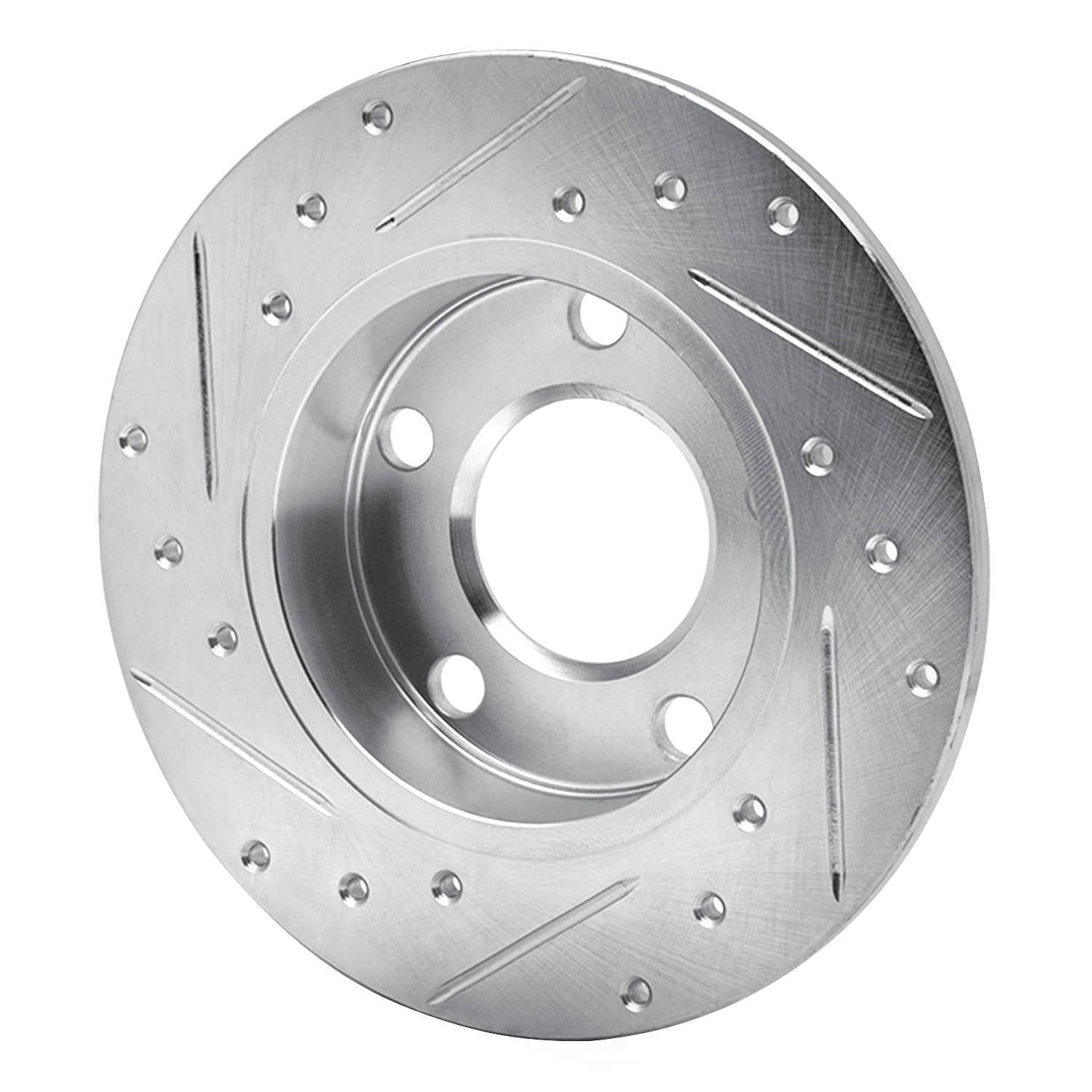 Dynamic Friction Company 631-73009R DFC Brake Rotor - Drilled And Slotted - Silver