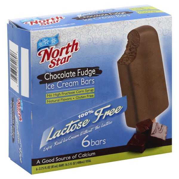 North Star Lactose Free Chocolate Fudge Ice Cream Bars, 6 bars