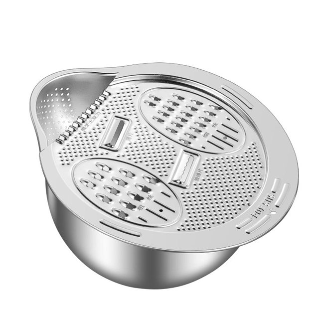 Colador EZLIFE Lavadora de Arroz Tazón Escurridor Acero Inoxidable L7 V2X6 26,8 cm