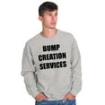 thumbnail image 5 of Dad Bump Creation Baby Announcement Men's Crewneck Sweatshirt Brisco Brands X, 5 of 6