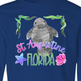 thumbnail image 4 of Inktastic St. Augustine Florida Cute Swimming Manatee Long Sleeve Youth T-Shirt, 4 of 5