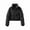 Black Outerwear, variant on jtjvou Women's Stand Collar Cropped Puffer Jacket Vegan Leather Padded Bubble Short Down Coats Winter Thicken Warm Jacket for Women White,M