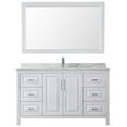 thumbnail image 2 of Wyndham Collection Daria 60" Marble Top Wood Single Bathroom Vanity in White, 2 of 3