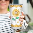 thumbnail image 5 of Initial D Tumbler Mug Gifts,Monogrammed Gifts for Women,Personalized Gifts,Personalized Tumbler Cup for Wedding Birthday Graduation Party,Unique Initial Sunflower Gifts for Women Her Mom Teacher 20oz, 5 of 6