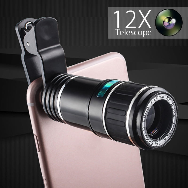 Universal 12 x Optical Zoom HD Telescope Clip-on Cell Phone Camera Lens