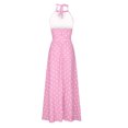 thumbnail image 4 of FcBaudy Robe Sans Manches Col Rond, Robes d'Été pour Femmes, Robes Mode Décontractée Été Sans Manches Col Rond Imprimé Robe à Fermeture Éclair Robe Longue pour Femmes, 4 of 5