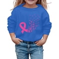 thumbnail image 2 of Boys Sweatshirts Kids Cancer Awareness Pullover Hoodless Long Sleeve Blue 5-6 Years, 2 of 4