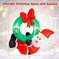 thumbnail image 3 of Costway 4 Ft Blow up Santa Claus with LED Lights & Christmas Wreath Christmas Inflatables, 3 of 10