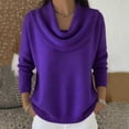 thumbnail image 4 of BLVB Women Cowl Neck Sweaters Long Sleeve Lightweight Knit Loose Fit Sweater Pullover Warm Tops Fall Winter Fashion Clothes, 4 of 7