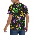 thumbnail image 2 of Fotbe Mardi Gras Carnival4 Baseball Jersey Shirt for Men and Women, Casual Short Sleeves Button Down T-Shirt-Small, 2 of 9